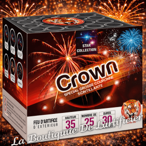 Compact CROWN – 25 Coups Couronnes Scintillantes et Colorées - La Boutique De L'artificier