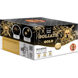 Compact GOLIATH GOLD – 49 Coups Effets Dorés Puissants - La Boutique De L'artificier