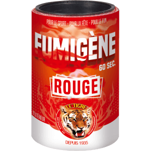 P166022 - Fumigène Rouge en Pot 60 Secondes – Fumée Rouge Intense au Sol