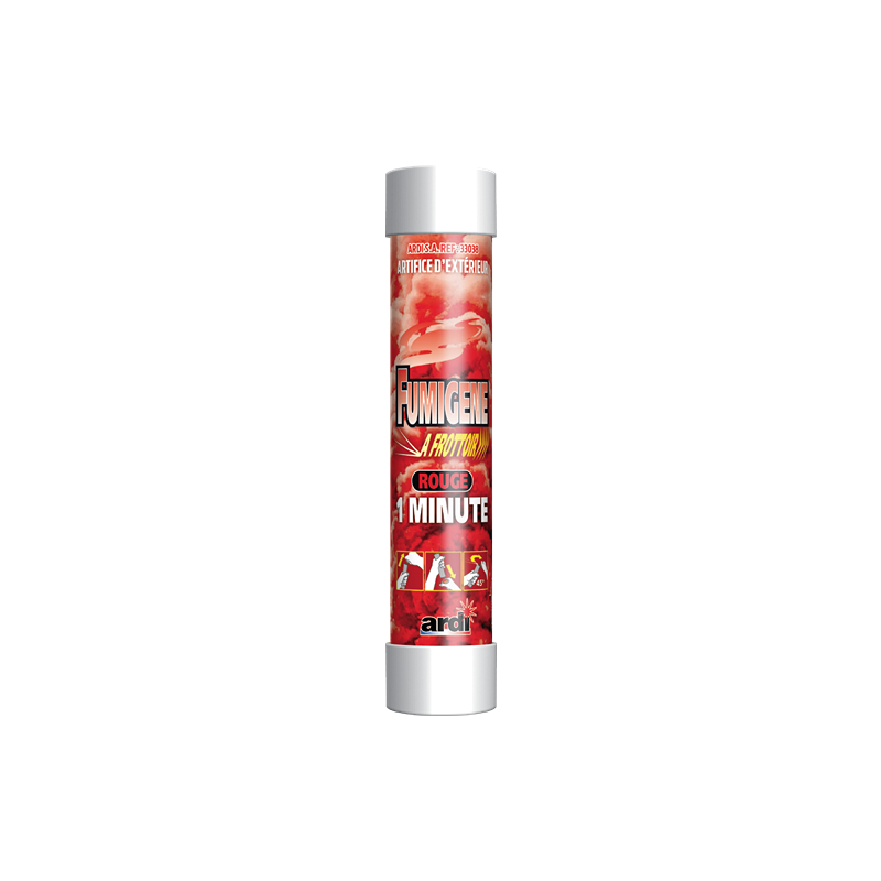 TUBE FUMIGÈNE À FROTTOIR 1MN ROUGE TUBE FUMIGÈNE À FROTTOIR 1MN ROUGE