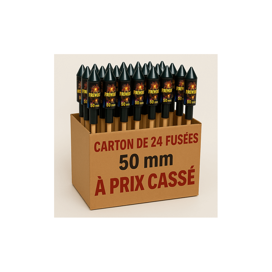 LBDA1232 - Panaché de 24 Fusées de 50 mm