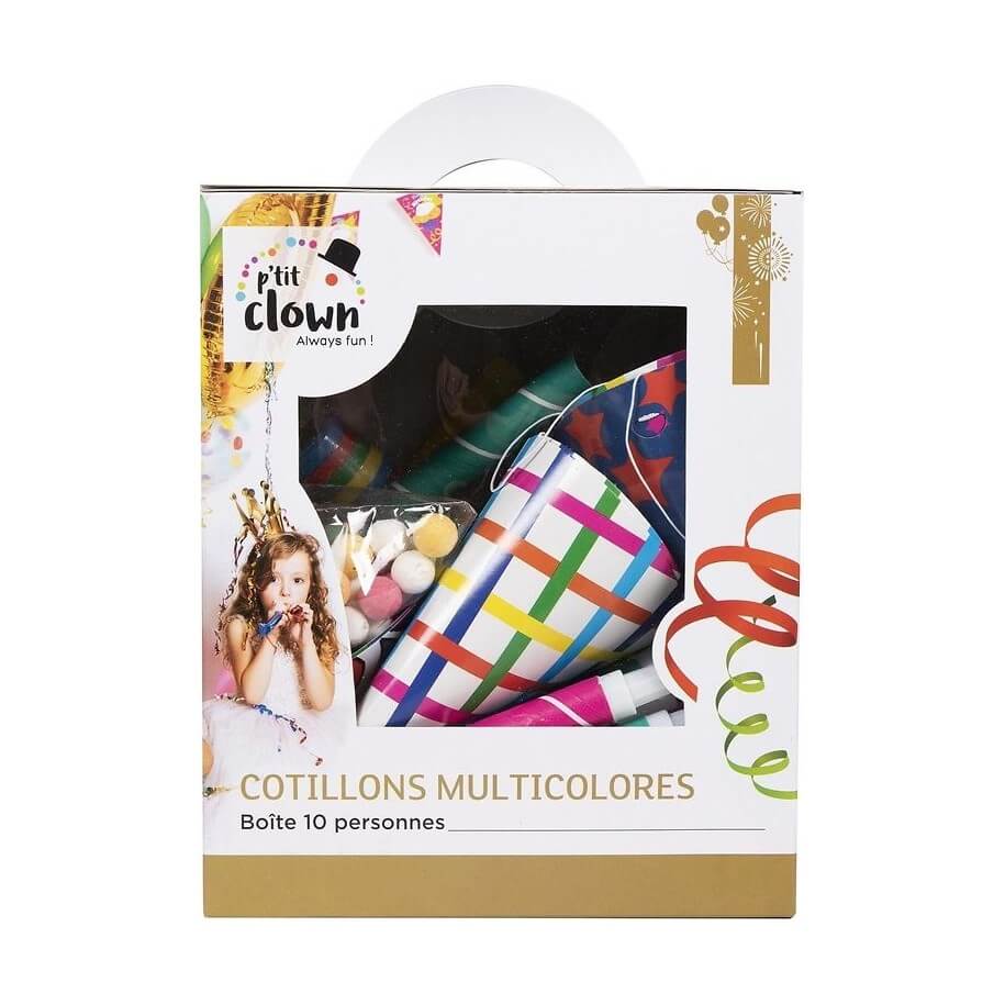 36389 - Kit cotillons boîte 10 personnes - multicolore