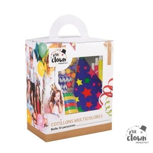 36389 - Kit cotillons boîte 10 personnes - multicolore
