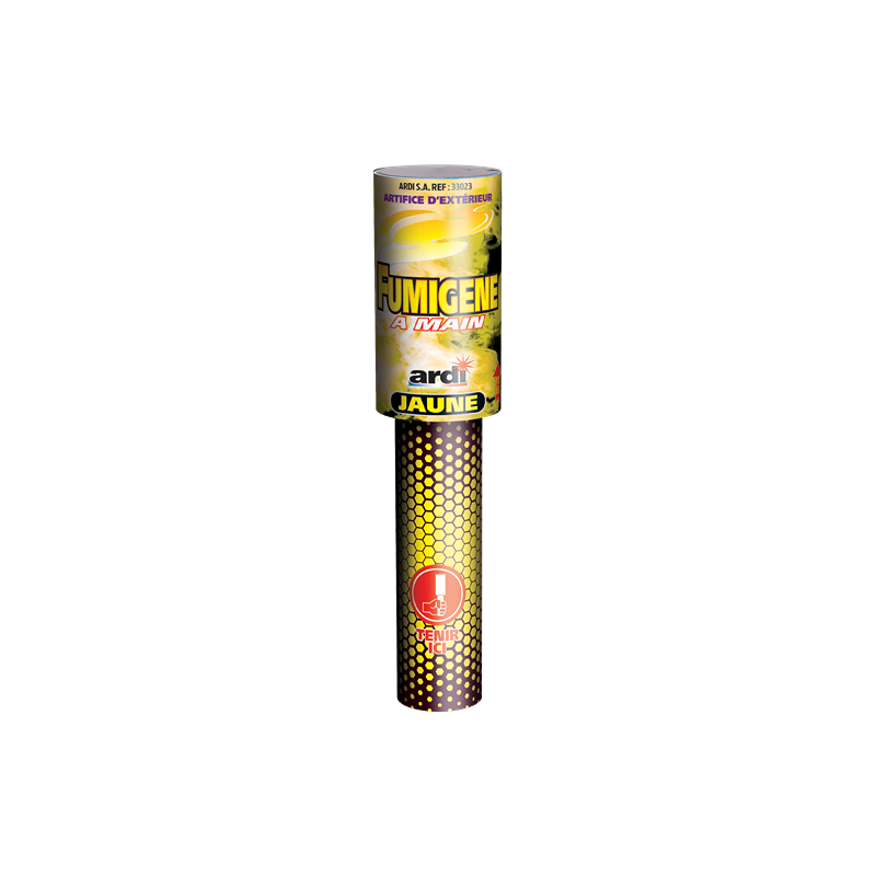 FUMIGÈNE À MAIN 45 SEC JAUNE FUMIGÈNE À MAIN 45 SEC JAUNE