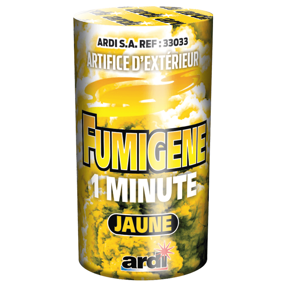 33033 - POTS FUMIGÈNE 1MN JAUNE
