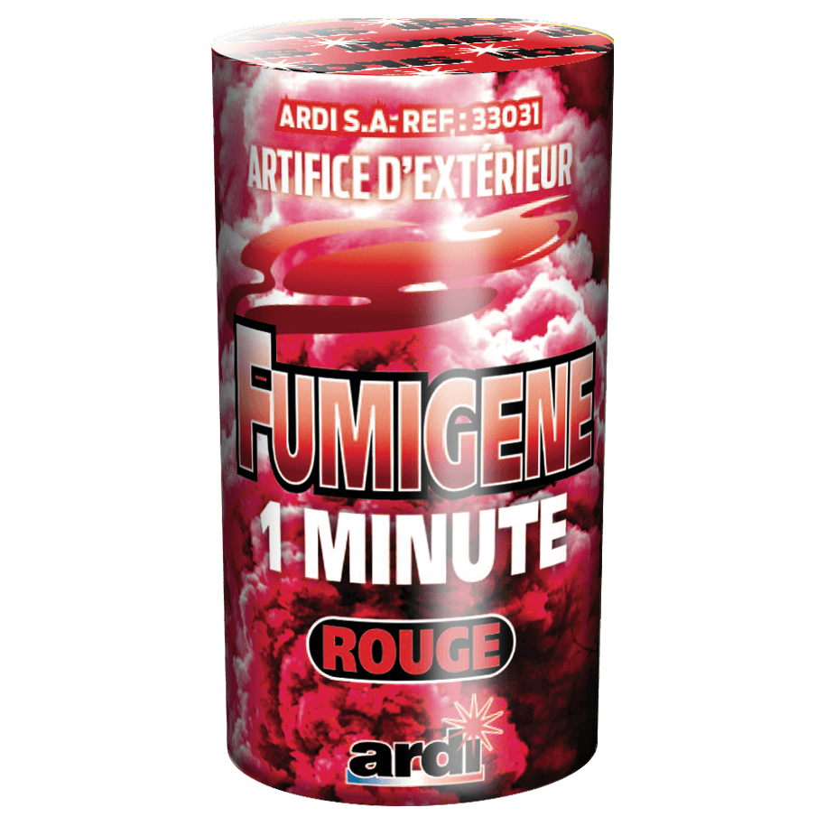 33031 - POTS FUMIGÈNE 1MN ROUGE