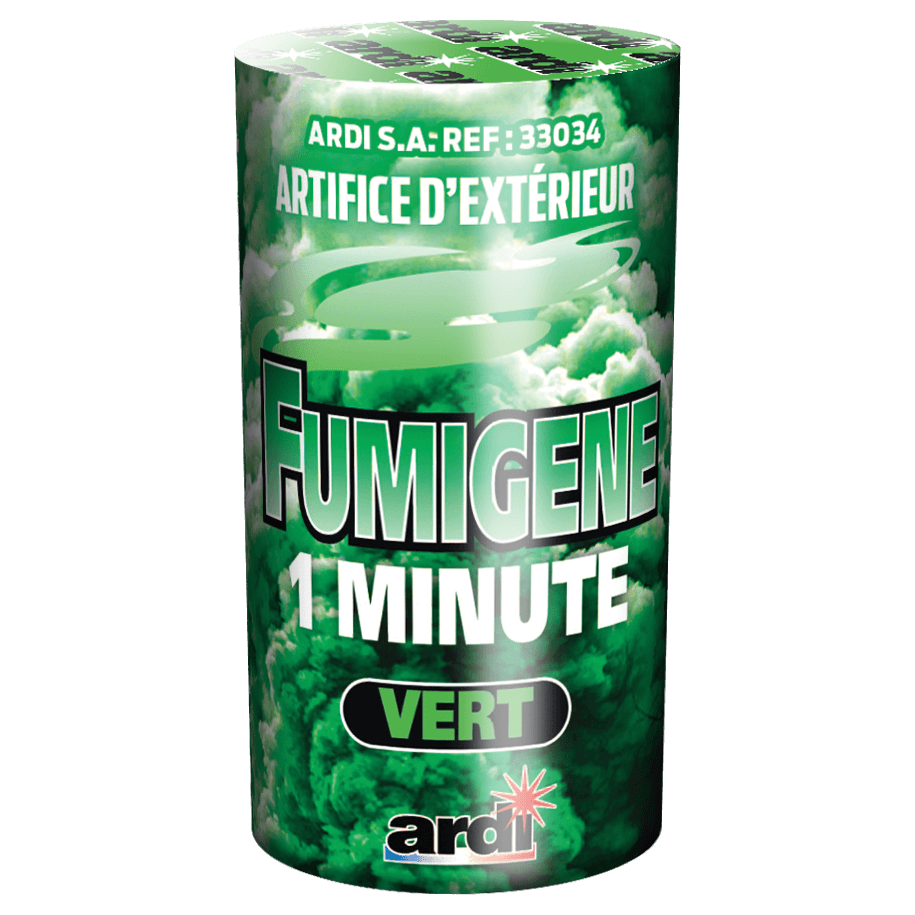 33034 - POTS FUMIGÈNE 1MN VERT