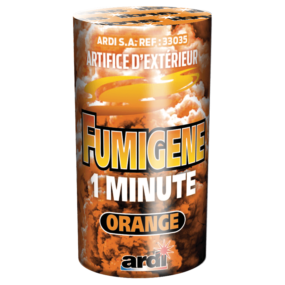 33035 - POTS FUMIGÈNE 1MN ORANGE