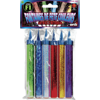 32103 - 6 FONTAINES DE FÊTE 95MM DE COULEURS ASSORTIES