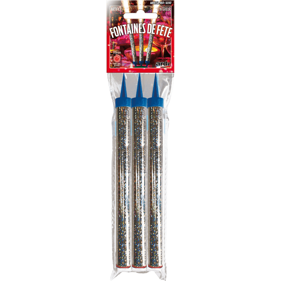 32317 - SACHET DE 3 FONTAINES DE FETE 170MM