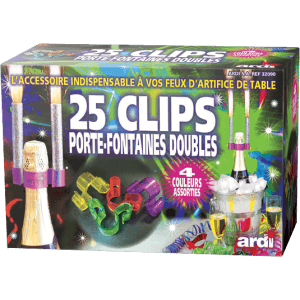 32090 - 25 CLIPS DOUBLES CLIP AND DRINK