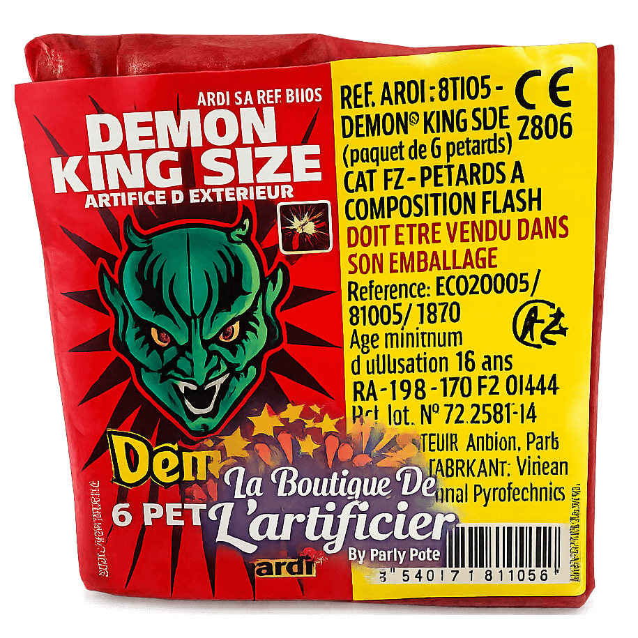 81105 - 6 PETARDS DEMON KING SIZE