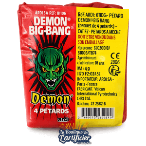 81106 - 4 PÉTARDS BIG BANG DÉMON BISON 2