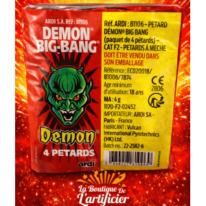 81106 - 4 PÉTARDS BIG BANG DÉMON BISON 2
