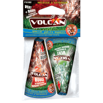 P151589 - Duo de Petits Volcans Double Effets – Rouge et Vert Crépitants F2