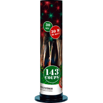 P151597 - Œil de Paon – Chandelle 143 Coups Sifflante Multicolore F2