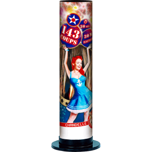 P151597 - Œil de Paon – Chandelle 143 Coups Sifflante Multicolore F2