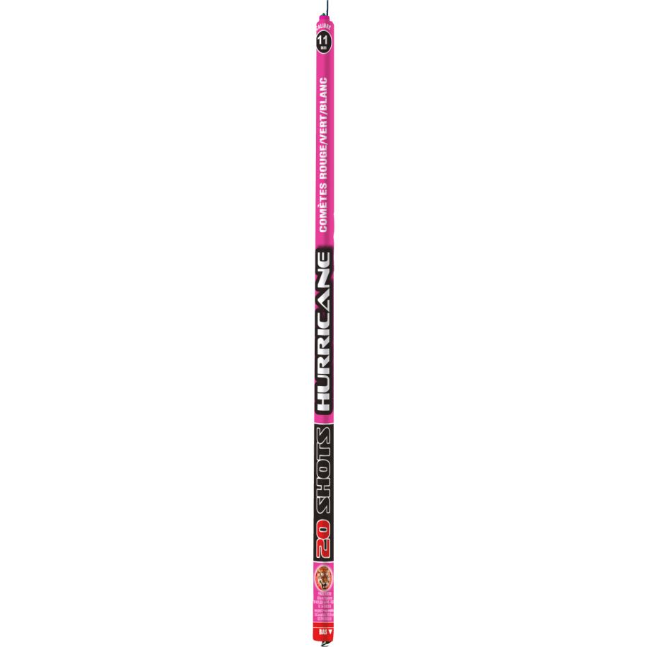 P152330 - Hurricane – Lot de 12 Chandelles 20 Coups Comètes Multicolores F2