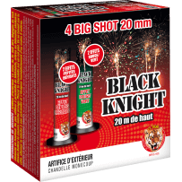 P151527 - Black Knight – 4 Chandelles Monocoups 20 mm Comètes et Pivoines F2