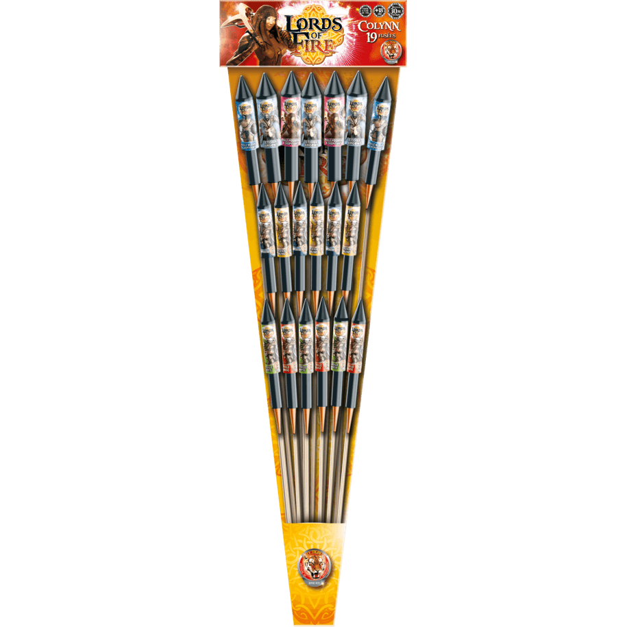 P154303 - Colynn – Assortiment de 19 Fusées Multicolores et Argentées F2