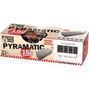 P154132 - Feu d’artifice automatique Pyramatic 152 tirs – 90 sec – Batterie spectacle F3