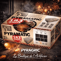 P154135 - Feu d’artifice automatique Pyramatic 183 tirs – 120 sec – Batterie spectacle F3