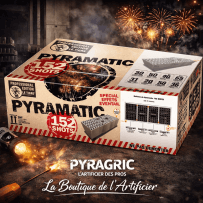 P154132 - Feu d’artifice automatique Pyramatic 152 tirs – 90 sec – Batterie spectacle F3