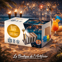 P104388 - Feu automatique Soirée Lounge – Batterie 6 modules – 2 minutes de spectacle F3