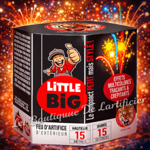 P162182 - Compact LITTLE BIG JIMMY – Mini Feu d’Artifice Traçants et Crépitants