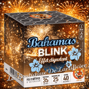Compact BAHAMAS BLINK – Effets Clignotants et Étoiles Argentées Rouge Bleu - La Boutique De L'artificier